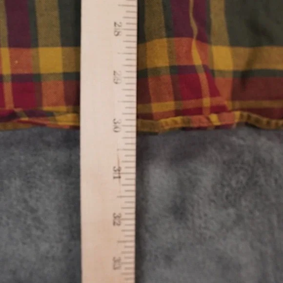 VTG Viyella Shirt Mens Large Red‎ Gold Hunting Tartan Wool Blend Plaid Button-Up - Picture 5 of 9